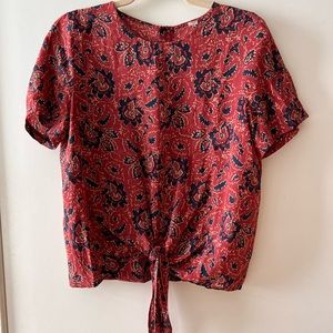 Madewell Silk Tie Top